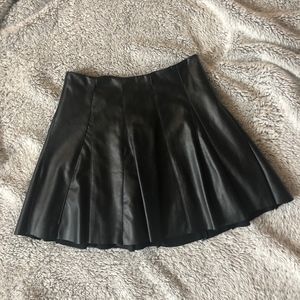 Taylor and Sage Leather Skater Skirt